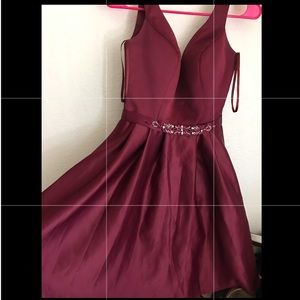 May Queen Courture U.S.A burgundy Dress